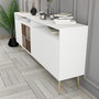 Hanah Home Milan Consola Blanco y Dorado
